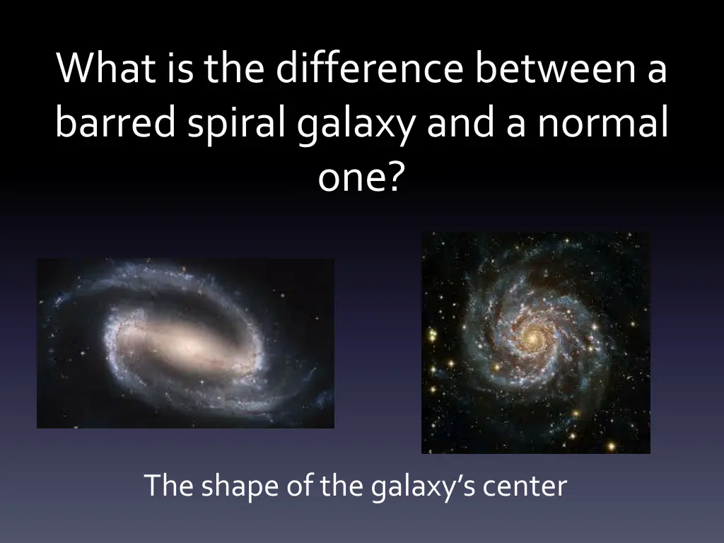 what is the difference between a barred spiral