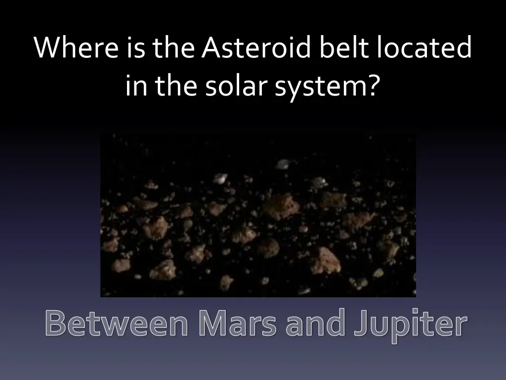 where is the asteroid belt located in the solar