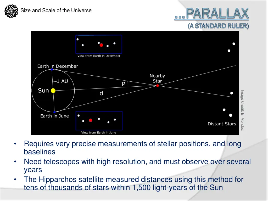 parallax parallax a standard ruler a standard