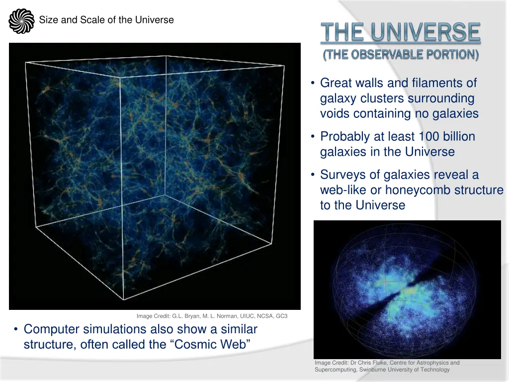 size and scale of the universe 7