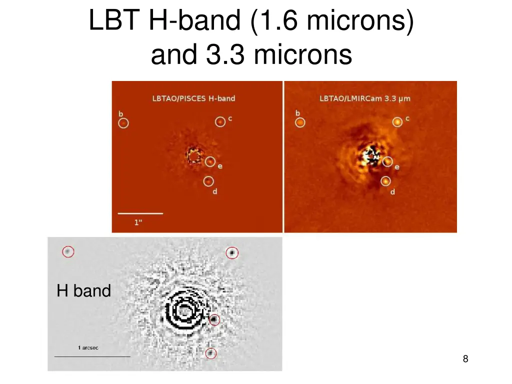 lbt h band 1 6 microns and 3 3 microns