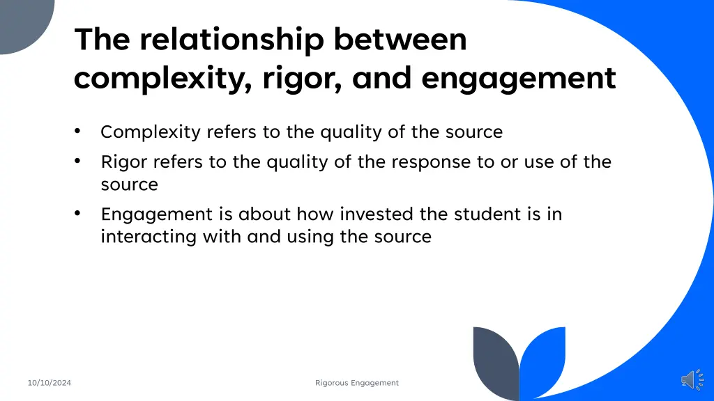 the relationship between complexity rigor