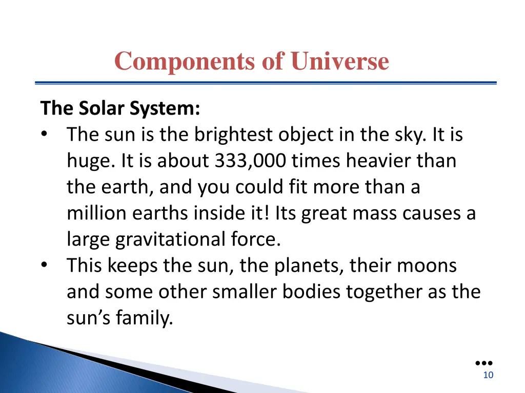 components of universe 4