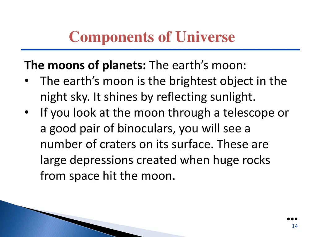 components of universe 8