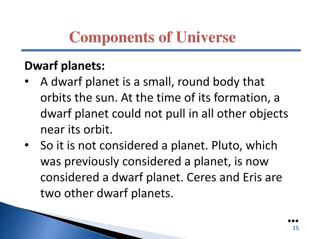 components of universe 9