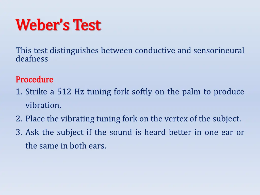 weber s test weber s test