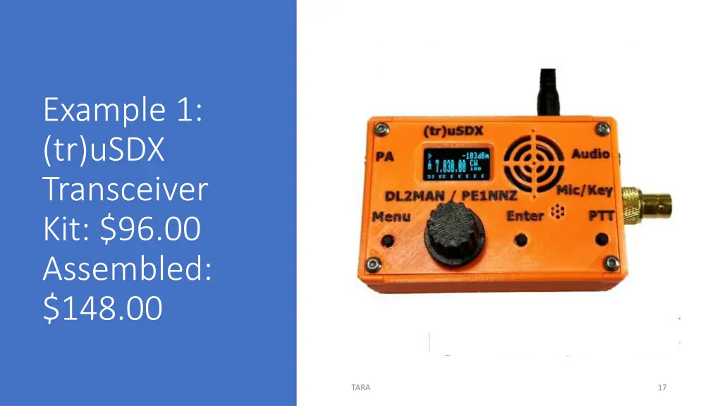 example 1 tr usdx transceiver kit 96 00 assembled