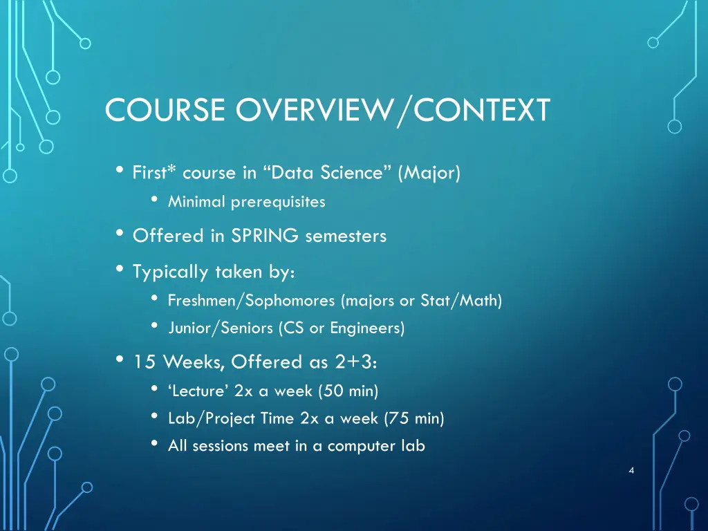 course overview context