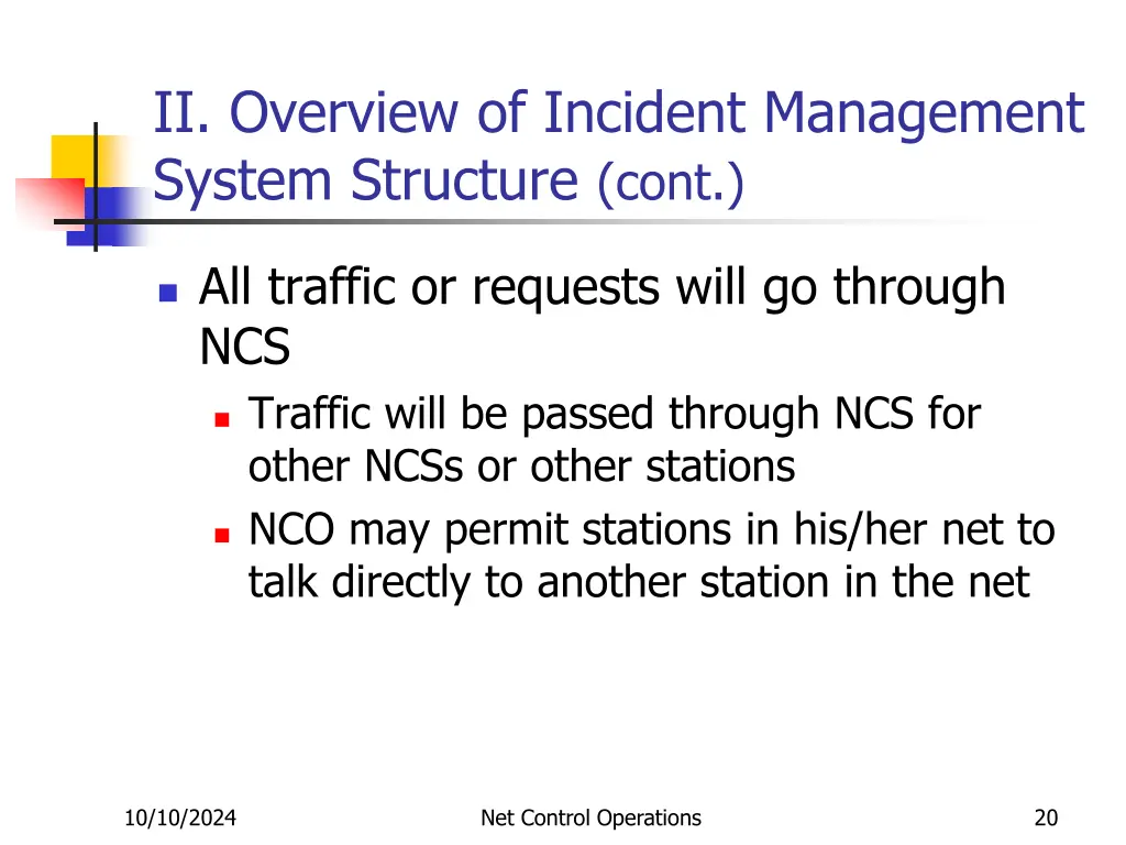 ii overview of incident management system 3