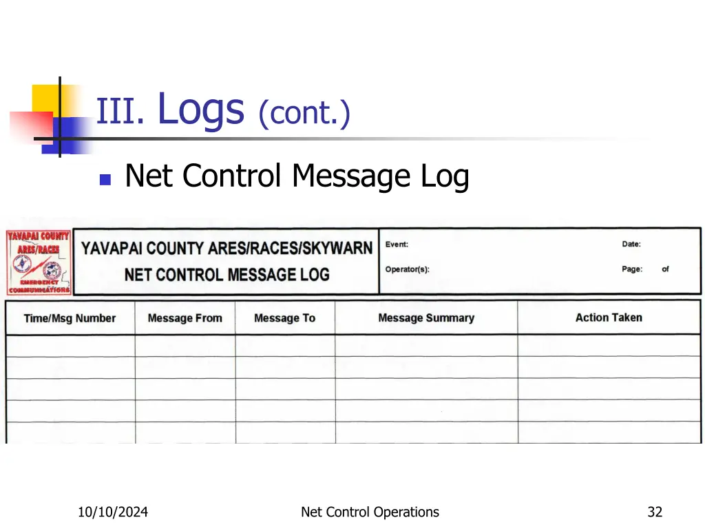 iii logs cont 10