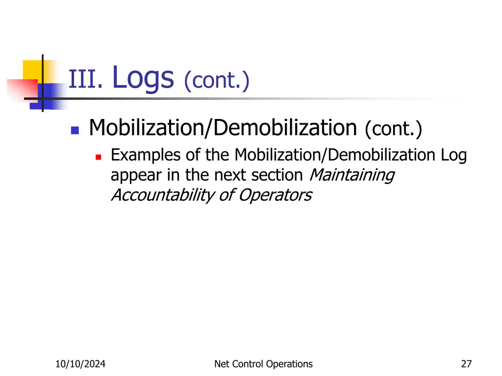 iii logs cont 5