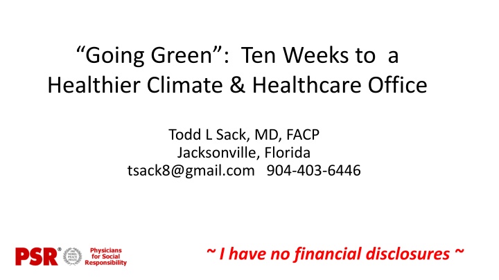 going green ten weeks to a healthier climate