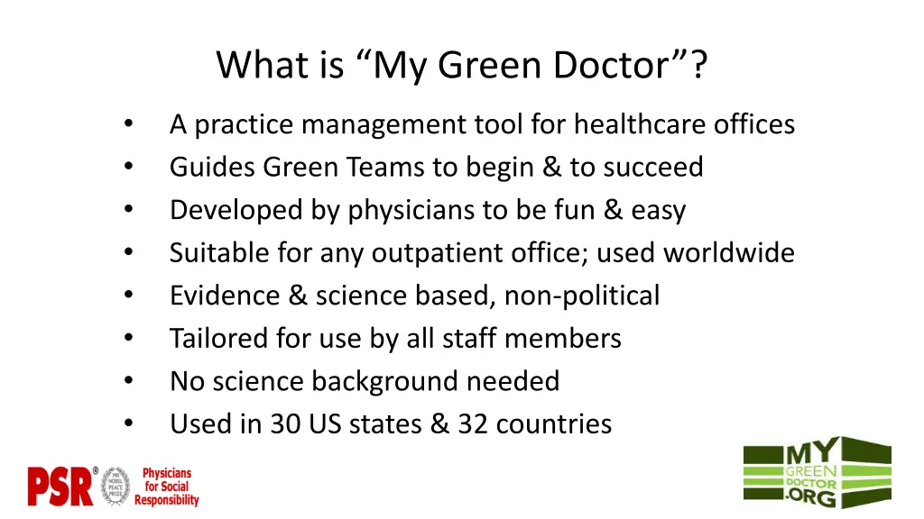 what is my green doctor