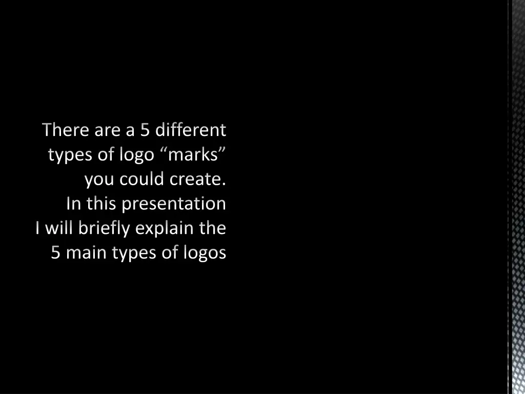 there are a 5 different types of logo marks