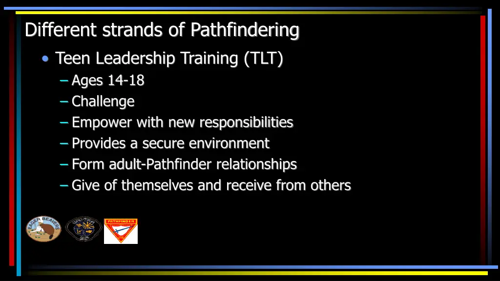 different strands of pathfindering teen