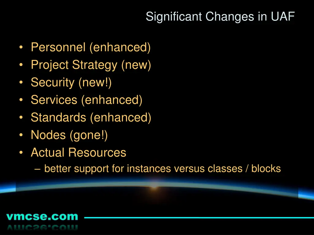 significant changes in uaf