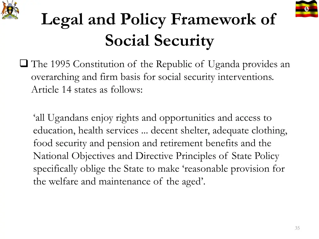 legal and policy framework of social security 10