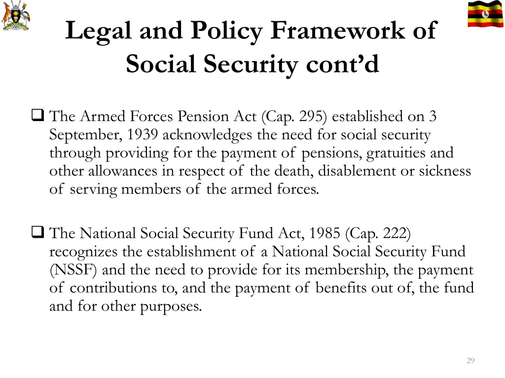 legal and policy framework of social security 4