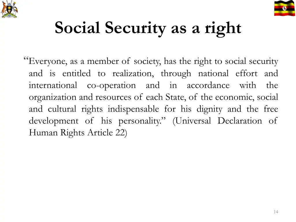 social security as a right