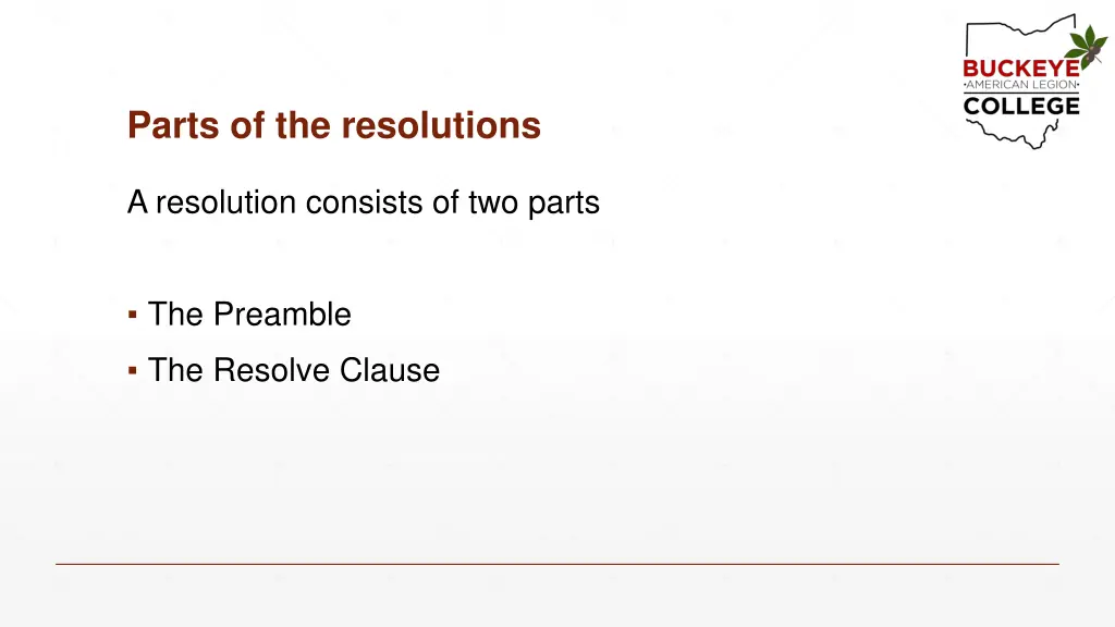 parts of the resolutions