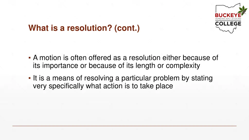 what is a resolution cont