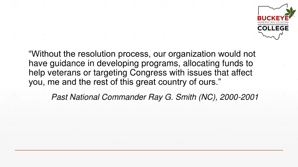 without the resolution process our organization