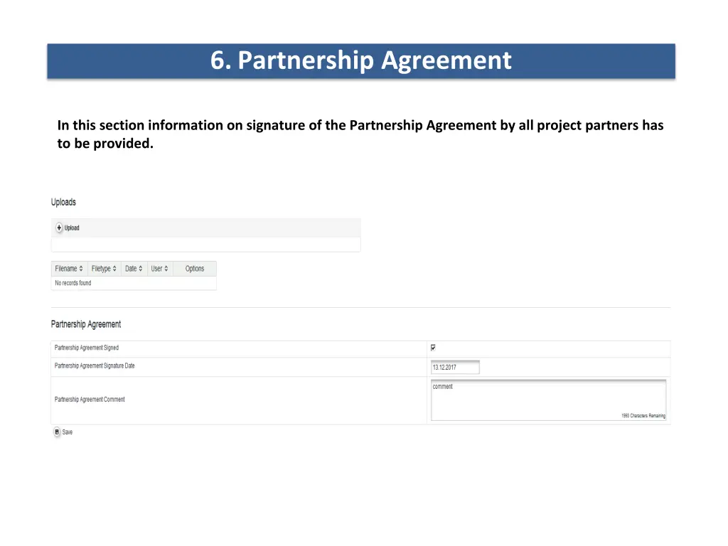 6 partnership agreement