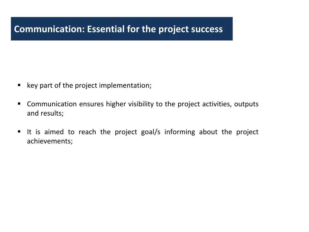 communication essential for the project success