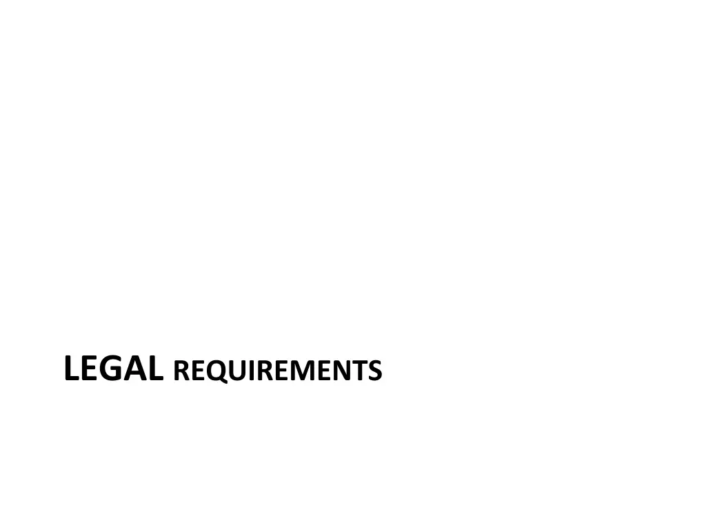 legal requirements