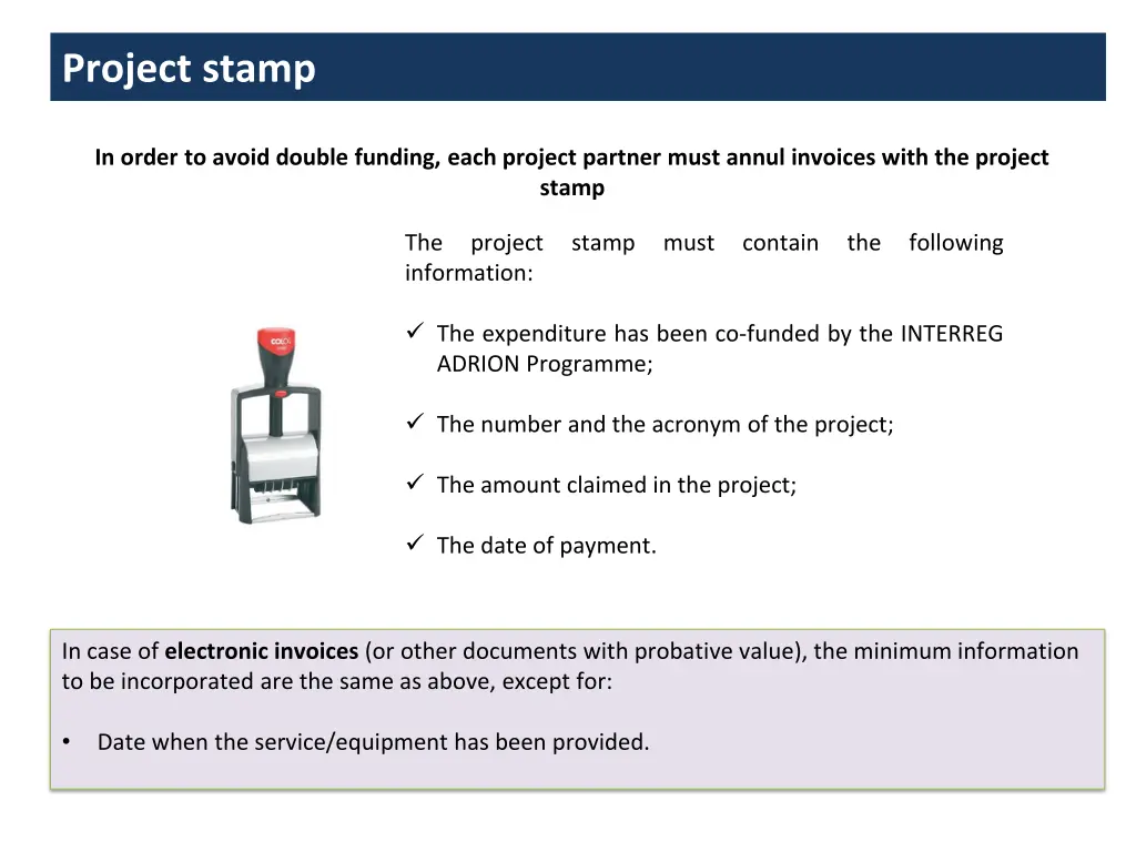 project stamp