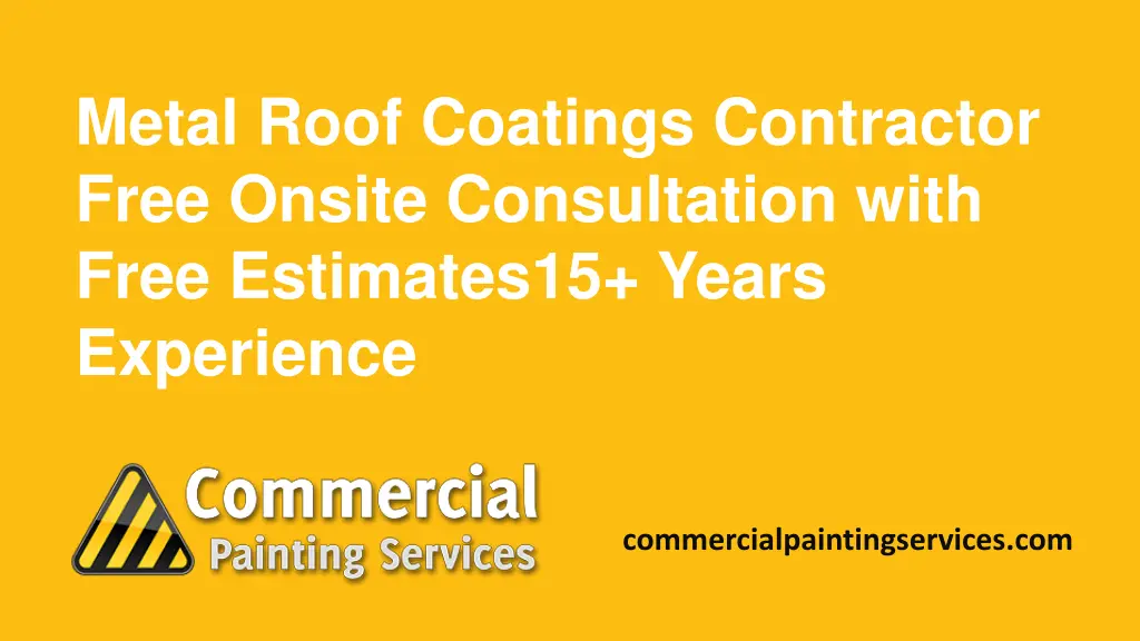 metal roof coatings contractor free onsite