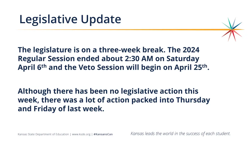 legislative update