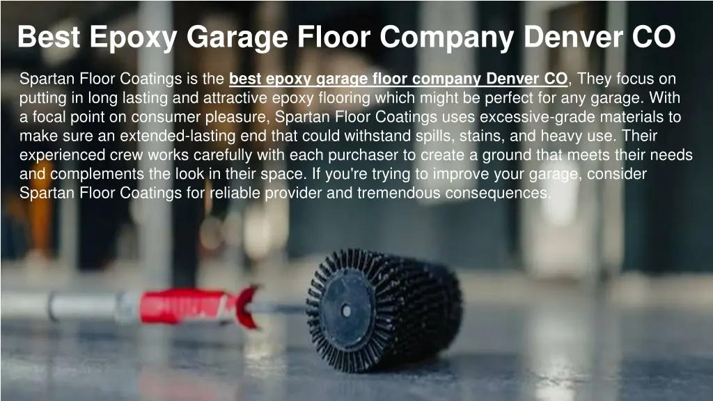 best epoxy garage floor company denver co