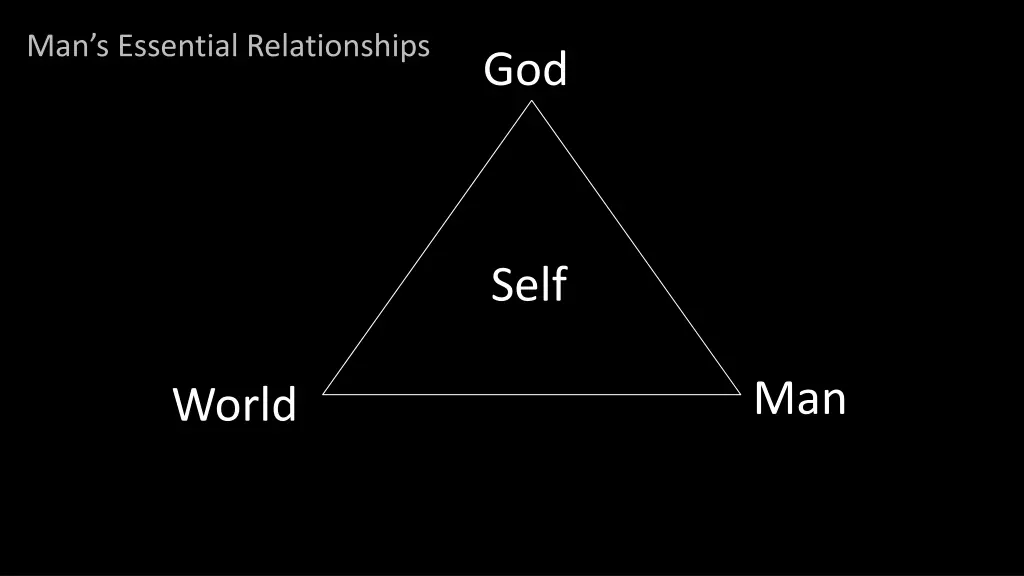 man s essential relationships