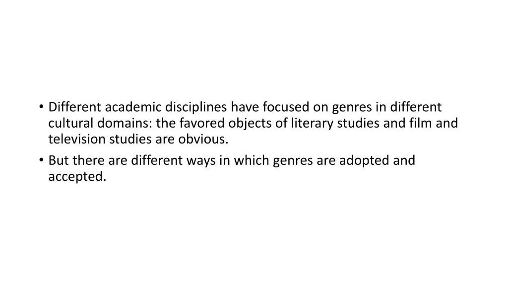 different academic disciplines have focused