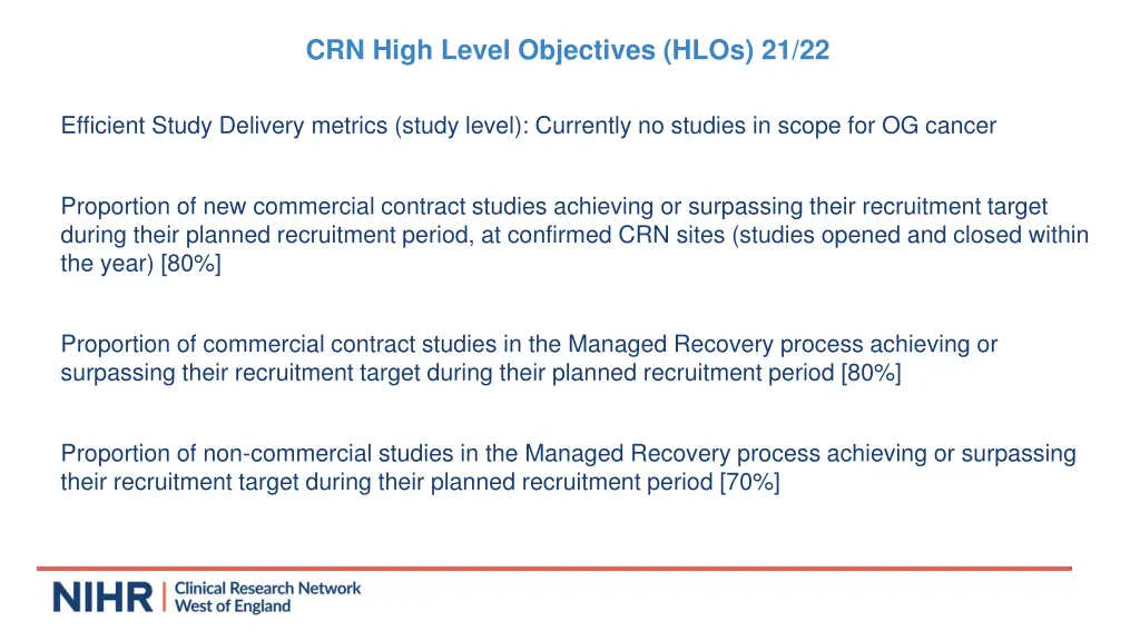 crn high level objectives hlos 21 22