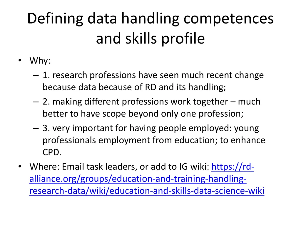 defining data handling competences and skills 1