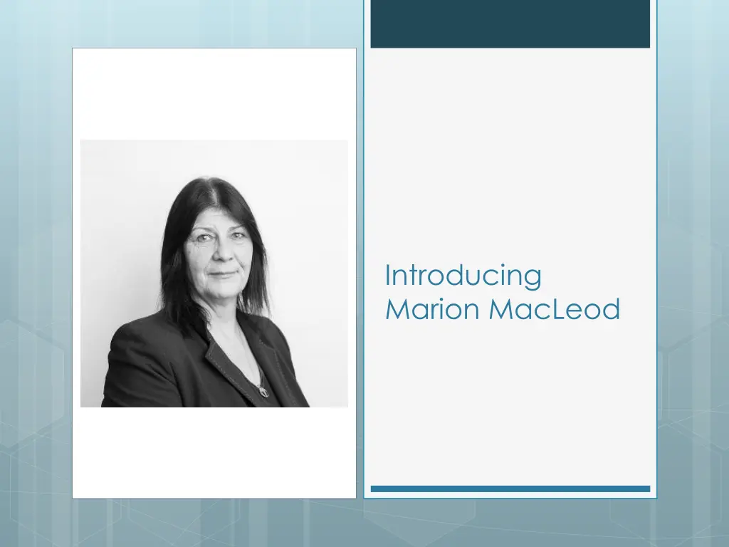 introducing marion macleod