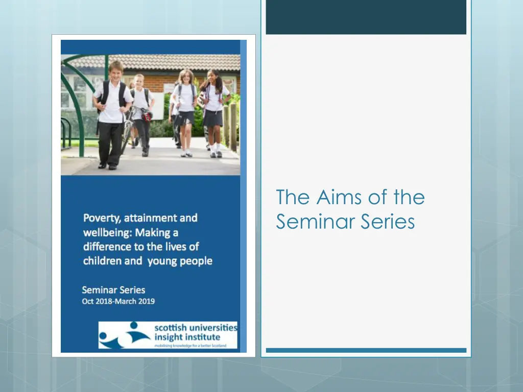 the aims of the seminar series