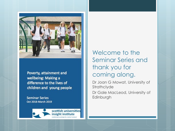 welcome to the seminar series and thank