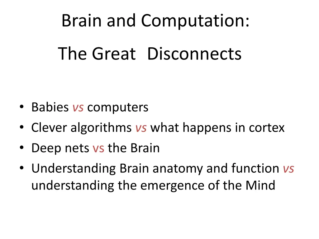 brain and computation