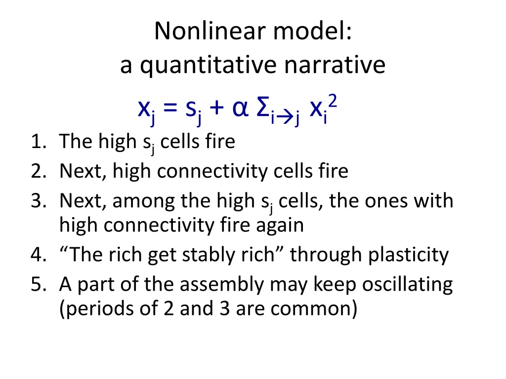 nonlinear model a quantitative narrative