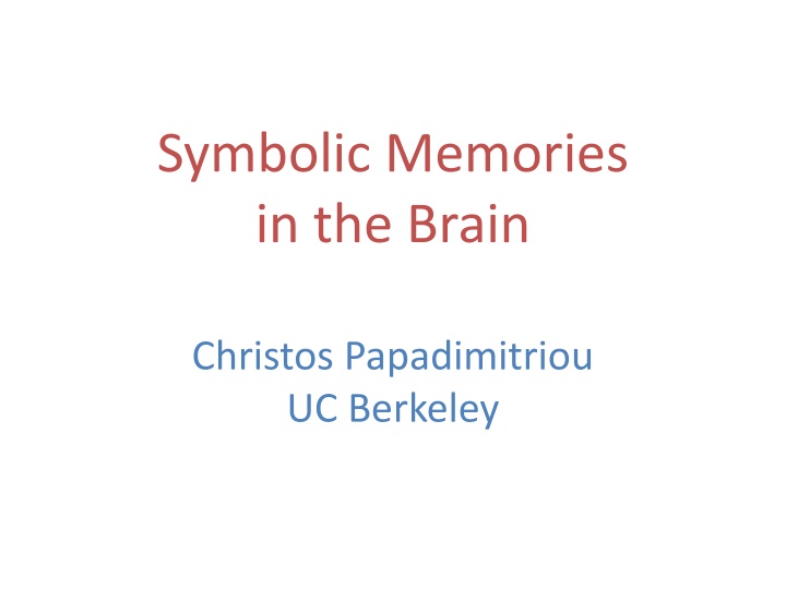 symbolic memories in the brain