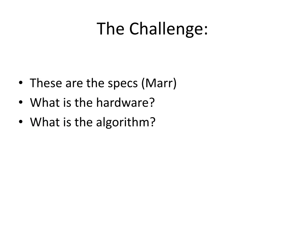 the challenge