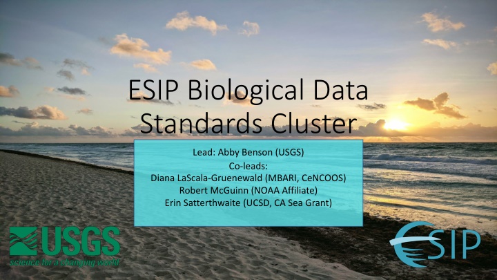 esip biological data standards cluster