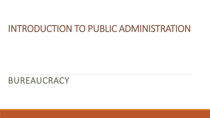 introduction to public administration