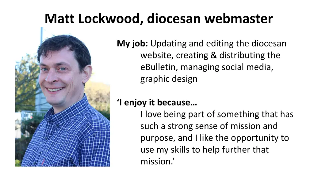 matt lockwood diocesan webmaster