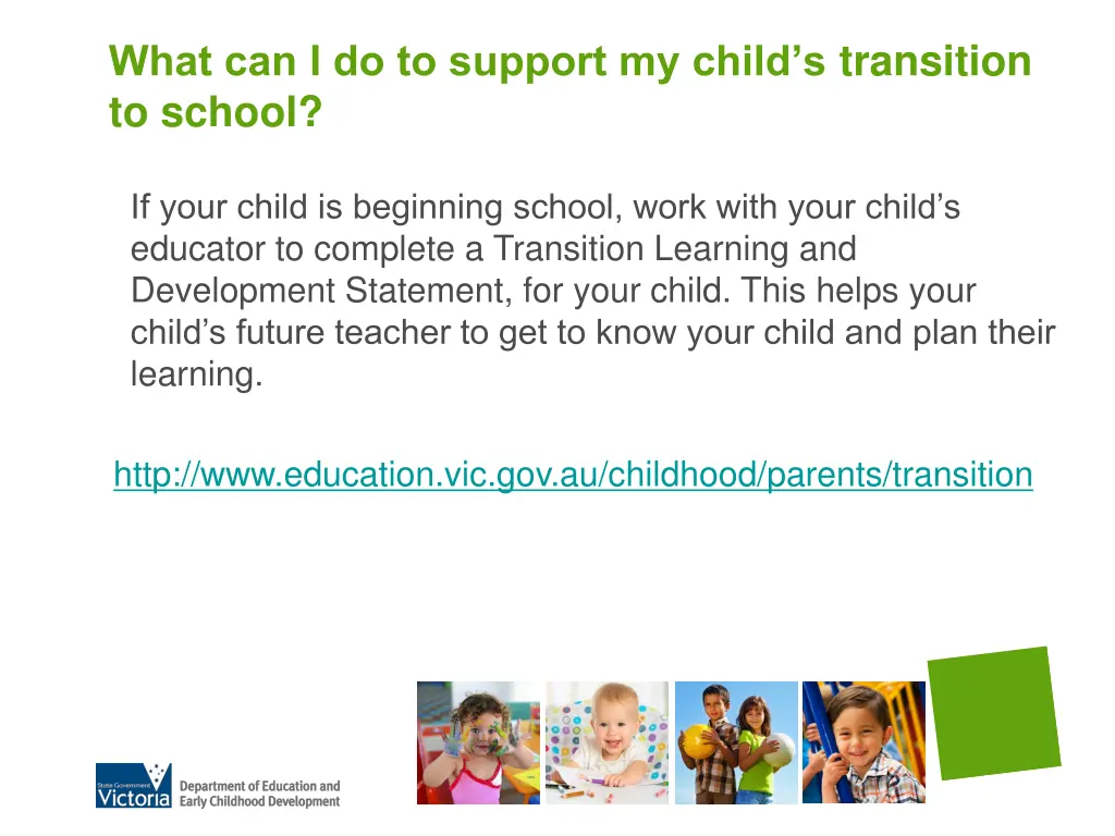 what can i do to support my child s transition