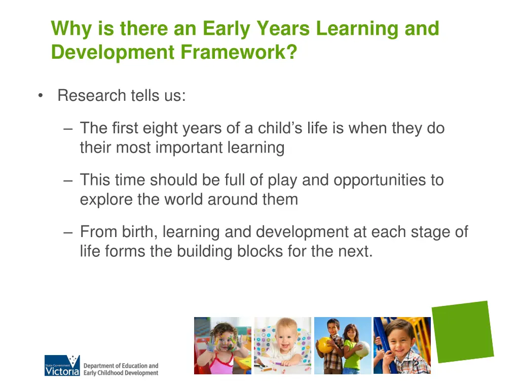 why is there an early years learning