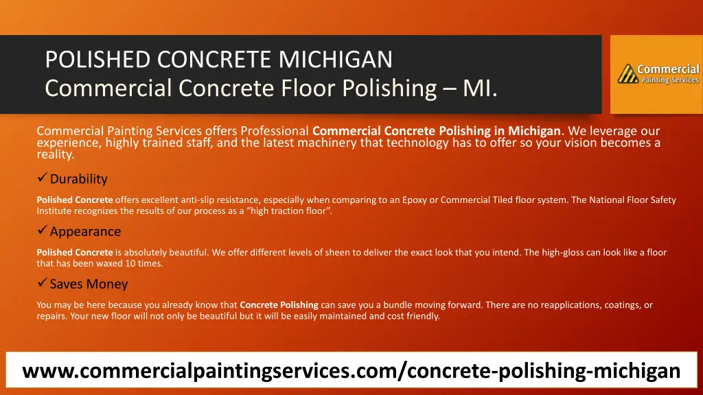 polished concrete michigan commercial concrete